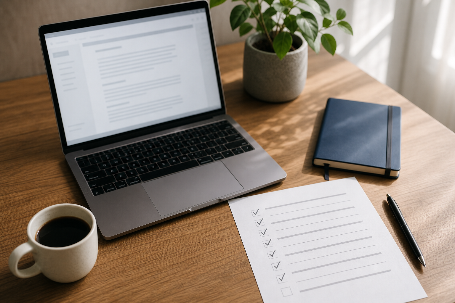 AI blog post checklist review workflow